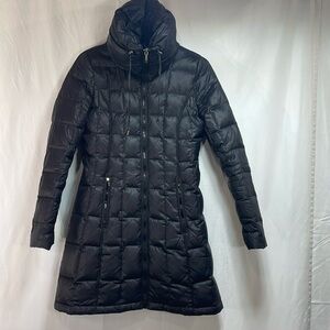 ☁️ Laundry by Shelli Segal black down, oversized collar longer jacket: